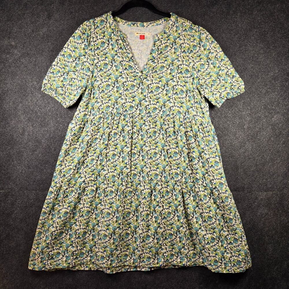 Marine Layer Jamie Cotton Dress Boho Ditsy Floral Sz M Cottagecore Lagenlook
